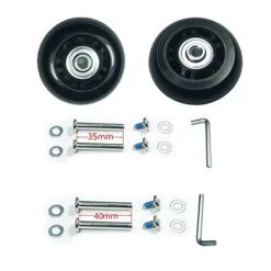 F-ber Luggage Suitcase Wheels Replacement Kit 75x24mm/2.95"x0.94" W/ABEC 608zz Inline Outdoor Skate Replacement Wheels, One Set Of (2) Wheels (OD:75 W:24 ID:6 Axles:35&40mm) -Luggage Factory 41IZYOvcZbL