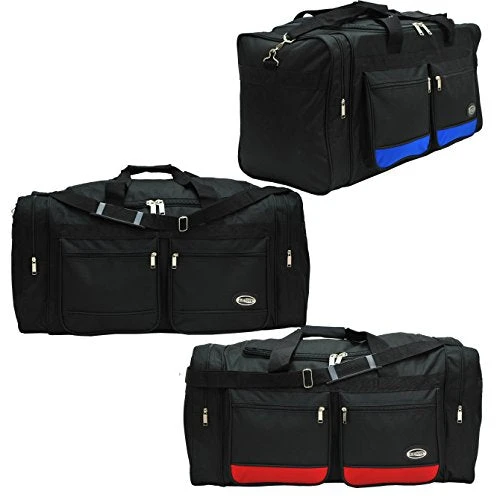30-Inch Two-Tone Sports Duffel Bag/Travel Duffel/in 3 Colors (Black/Red) 6 30-Inch Two-Tone Sports Duffel Bag/Travel Duffel/in 3 Colors (Black/Red) - Image 6