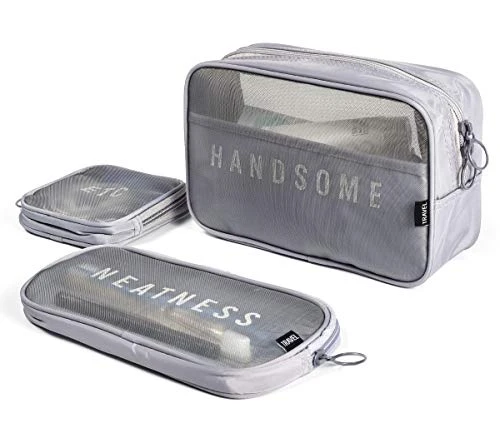 3 Set Large Capacity Makeup Bags Cosmetic Pouch Bags Toiletry Bag For Women Men,Assorted Size Mesh Breathable Toiletry Bag Makeup Brush Bags Travel Kit (Gray) 1 3 Set Large Capacity Makeup Bags Cosmetic Pouch Bags Toiletry Bag For Women Men,Assorted Size Mesh Breathable Toiletry Bag Makeup Brush Bags Travel Kit (Gray)