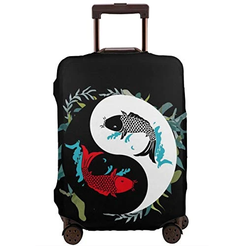 Travel Suitcase Protector Zipper Suitcase Cover Yinyang Kio Fish Print Luggage Cover 18-32 Inch 1 Travel Suitcase Protector Zipper Suitcase Cover Yinyang Kio Fish Print Luggage Cover 18-32 Inch