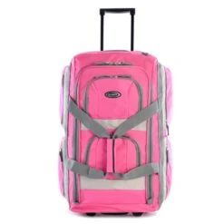 Olympia 26" 8 Pocket Rolling Duffel, Hot Pink 7 Olympia 26" 8 Pocket Rolling Duffel, Hot Pink -Luggage Factory 41MCMQu70ML