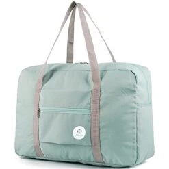 For Spirit Airlines Foldable Travel Duffel Bag Tote Carry On Luggage Sport Duffle Weekender Overnight For Women And Girls (1112 Mint Green)