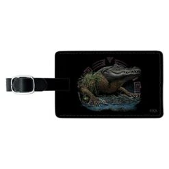 Aztec Alligator Gator Rectangle Leather Luggage Card Suitcase Carry-On ID Tag