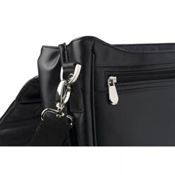 Alpine Swiss Leather Briefcase Dressy Double Buckle Flap-Over Black 16 Alpine Swiss Leather Briefcase Dressy Double Buckle Flap-Over Black -Luggage Factory 41NavUJhrLL