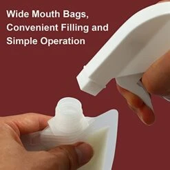 YASUOA 12 Pieces Travel Size Refillable Empty Squeeze Pouch, TSA Approved Stand Up Pouch For Toiletry, Lotion Shampoo Shower Gel Squeezable Bags, Leakproof Cosmetic Containers (30ml/50ml/100ml) -Luggage Factory 41O9owBIVnS