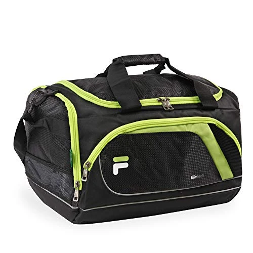 Fila Advantage 19" Sport Duffel Bag, Black/Lime 4 Fila Advantage 19" Sport Duffel Bag, Black/Lime - Image 4