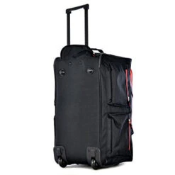 Olympia 22" 8 Pocket Rolling Duffel, Black+Red, One Size -Luggage Factory 41POjbUSpOL