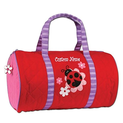 Personalized Quilted Ladybug Duffel Bag, CUSTOM NAME 1 Personalized Quilted Ladybug Duffel Bag, CUSTOM NAME