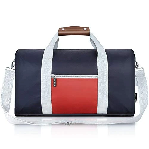 REYLEO Sports Gym Bag Small Travel Duffel Bag Water Resistant Bags With Leather Handle Color Blocking Design For Men Women RT02 1 REYLEO Sports Gym Bag Small Travel Duffel Bag Water Resistant Bags With Leather Handle Color Blocking Design For Men Women RT02