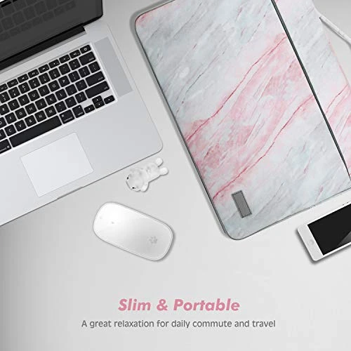 MoKo 13-13.3 Inch Laptop Sleeve Case Compatible With MacBook Air 13-inch Retina, MacBook Pro 13", HP Dell Acer Lenove Notebook Computer, Protective Carrying Bag With Pocket, Pink Gray Marble 2 MoKo 13-13.3 Inch Laptop Sleeve Case Compatible With MacBook Air 13-inch Retina, MacBook Pro 13", HP Dell Acer Lenove Notebook Computer, Protective Carrying Bag With Pocket, Pink Gray Marble - Image 2
