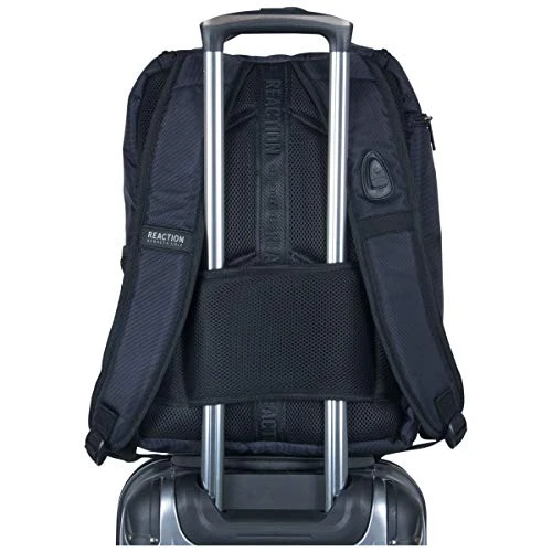 Kenneth Cole Reaction Top Zip Laptop With USB Port (RFID) Backpack, Navy One Size 4 Kenneth Cole Reaction Top Zip Laptop With USB Port (RFID) Backpack, Navy One Size - Image 4