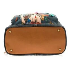 Denim Back Pack For Women With Multiple Compartments And Adjustable Shoulder Straps 14 Denim Back Pack For Women With Multiple Compartments And Adjustable Shoulder Straps -Luggage Factory 41To8zEShaL