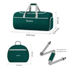 Gonex 50L Packable Travel Duffle, Lightweight Luggage Duffel Sports Gym Bag With Shoe Compartment -Luggage Factory 41U 2BVLPVn0L