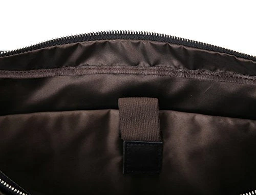 Polare Men'S Real Soft Napa Leather 17.3'' Briefcase Laptop Business Bag Black 8 Polare Men'S Real Soft Napa Leather 17.3'' Briefcase Laptop Business Bag Black - Image 8