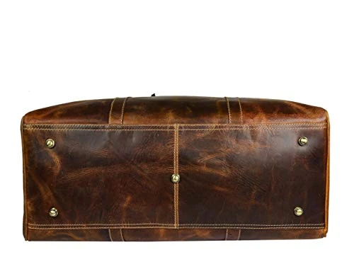 Leather Castle Genuine Vintage Men’s Duffel Sports Gym, Travel, Carry-on Luggage Bag, Light Brown 5 Leather Castle Genuine Vintage Men’s Duffel Sports Gym, Travel, Carry-on Luggage Bag, Light Brown - Image 5
