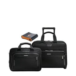 Briggs & Riley At Work 3-Pc Set- Lg Exp Rolling Brief, Med Exp Briefcase, Portmantos Tracking