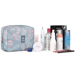 Hanging Travel Toiletry Bag Cosmetic Make Up Organizer For Women And Girls Waterproof (A-Flamingo) 9 Hanging Travel Toiletry Bag Cosmetic Make Up Organizer For Women And Girls Waterproof (A-Flamingo) -Luggage Factory 41W3Ge nSRL