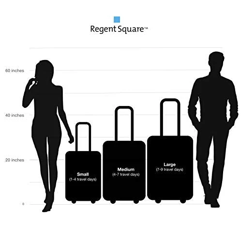 Regent Square Travel - Luggage Set Hard Shell With Spinner Goodyear Wheels - Set Of 3 Pieces - Hard Case - Black 4 Regent Square Travel - Luggage Set Hard Shell With Spinner Goodyear Wheels - Set Of 3 Pieces - Hard Case - Black - Image 4