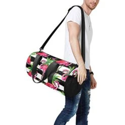 INTERESTPRINT Tropical Flamingo And Palm Tre Travel Duffel Bag, Waterproof Bag -Luggage Factory 41W8VERZgwL