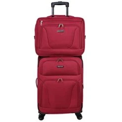 World Traveler Embarque Lightweight 2-PC Carry-On Luggage Set, Burgundy, One_Size
