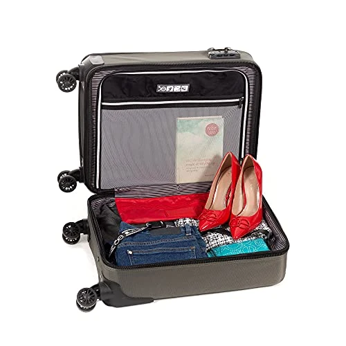 Cloe Carry-On 20 Inch Water-Resistant Luggage With 360º-spinner Wheels In Olive Green Color 8 Cloe Carry-On 20 Inch Water-Resistant Luggage With 360º-spinner Wheels In Olive Green Color - Image 8