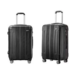 JOYWAY Luggage 3 Piece Set Suitcase Lightweight Hardshell TSA Lock Spinner (black) -Luggage Factory 41XwpA6StlS