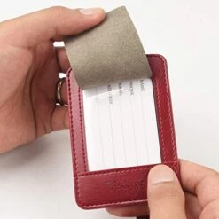 Teskyer Luggage Tags, 3 Pack Premium PU Leahter Luggage Tags Privacy Protection Travel Bag Labels Suitcase Tags -Luggage Factory 41YcqG113oL