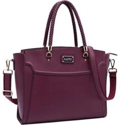 Laptop Tote Bag For Women,13-15.6 Inches Spacious Tablet Handbag Shoulder Bag For Laptop Computer Tablet(Darkpurple-N)