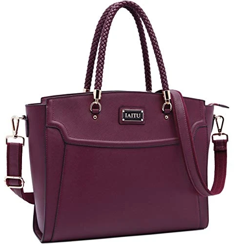 Laptop Tote Bag For Women,13-15.6 Inches Spacious Tablet Handbag Shoulder Bag For Laptop Computer Tablet(Darkpurple-N) 1 Laptop Tote Bag For Women,13-15.6 Inches Spacious Tablet Handbag Shoulder Bag For Laptop Computer Tablet(Darkpurple-N)