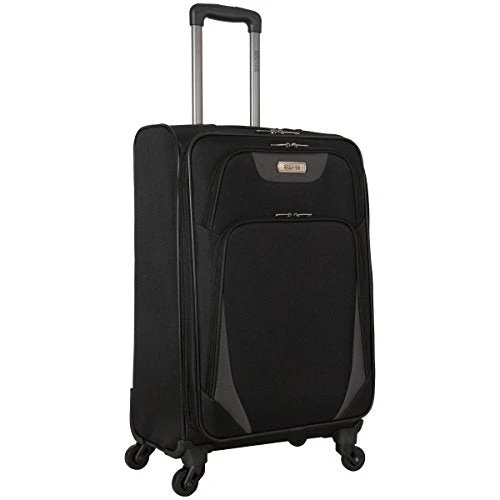 Kenneth Cole Reaction Going Places 24" 600d Polyester Expandable 4-Wheel Spinner Checked Luggage, Black 6 Kenneth Cole Reaction Going Places 24" 600d Polyester Expandable 4-Wheel Spinner Checked Luggage, Black - Image 6