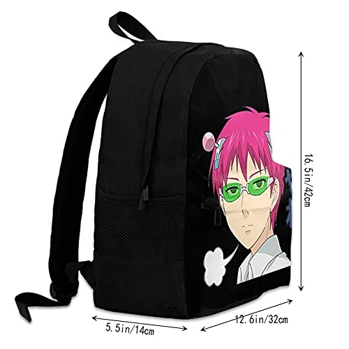 He Disastrous Life Of Saiki K Adult Backpack Travel Laptop Daypack Hiking Daypack Camping Adjustable Lightweight Large Capacity Woman'S Men Adult Student Knapsack 5 He Disastrous Life Of Saiki K Adult Backpack Travel Laptop Daypack Hiking Daypack Camping Adjustable Lightweight Large Capacity Woman'S Men Adult Student Knapsack - Image 5