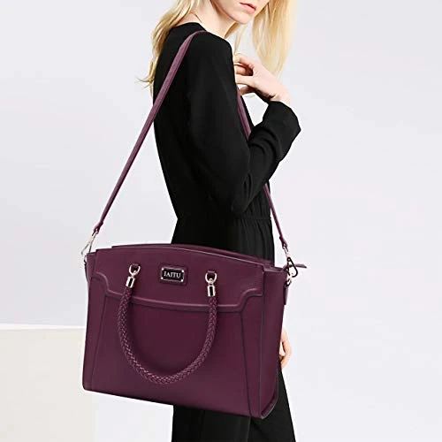 Laptop Tote Bag For Women,13-15.6 Inches Spacious Tablet Handbag Shoulder Bag For Laptop Computer Tablet(Darkpurple-N) 7 Laptop Tote Bag For Women,13-15.6 Inches Spacious Tablet Handbag Shoulder Bag For Laptop Computer Tablet(Darkpurple-N) - Image 7