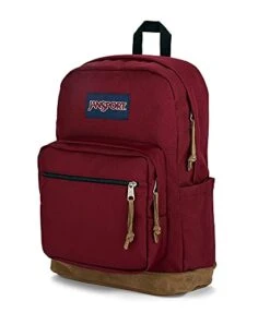 JanSport Right Pack Backpack - School, Travel, Work, Or Laptop Bookbag With Suede Leather Bottom With Water Bottle Pocket, Russet Red -Luggage Factory 41aB0b9R0dS
