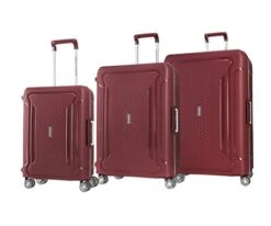 American Tourister Tribus 3 Piece Hardside Spinner Luggage Set (Red)