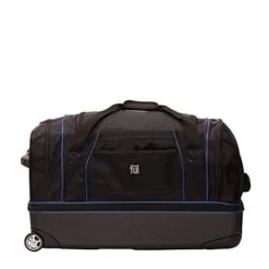 Ful Workhorse 30-Inch Rolling Duffel Bag (Black And Blue)