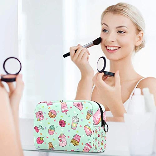 LORVIES Cupcake Makeup Bag Toiletry Bag For Women Skincare Cosmetic Handy Pouch Zipper Handbag 2 LORVIES Cupcake Makeup Bag Toiletry Bag For Women Skincare Cosmetic Handy Pouch Zipper Handbag - Image 2