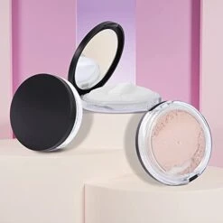 Empty Face Powder Compact With Puff-C.RAN Fire 0.17 Oz Portable Powder Puff And Container , Travel Powder Container With Mirror And Elasticated Net Sifter (2pcs,black) -Luggage Factory 41bx A1xcJS