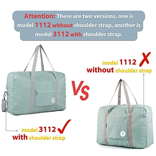 For Spirit Airlines Foldable Travel Duffel Bag Tote Carry On Luggage Sport Duffle Weekender Overnight For Women And Girls (1112 Mint Green) 5 For Spirit Airlines Foldable Travel Duffel Bag Tote Carry On Luggage Sport Duffle Weekender Overnight For Women And Girls (1112 Mint Green) - Image 5