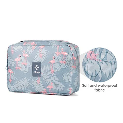 Hanging Travel Toiletry Bag Cosmetic Make Up Organizer For Women And Girls Waterproof (A-Flamingo) 5 Hanging Travel Toiletry Bag Cosmetic Make Up Organizer For Women And Girls Waterproof (A-Flamingo) - Image 5