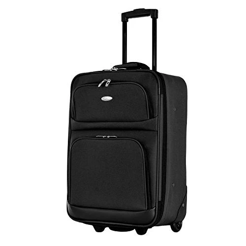 Olympia Let's Travel 2pc Carry-on Luggage Set, Black 2 Olympia Let's Travel 2pc Carry-on Luggage Set, Black - Image 2