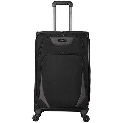 Kenneth Cole Reaction Going Places 24" 600d Polyester Expandable 4-Wheel Spinner Checked Luggage, Black 1 Kenneth Cole Reaction Going Places 24" 600d Polyester Expandable 4-Wheel Spinner Checked Luggage, Black