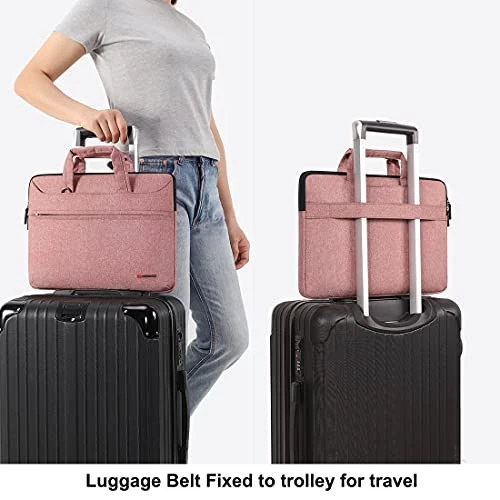 DOMISO 10.1 Inch Laptop Sleeve Shoulder Bag Water-Resistant Messenger Bag Business Briefcase For 9.7"10.5"11"iPad Pro,iPad Air 3 10.5, IPad Pro 10.5, IPad 1/2/3/4/5/6,Lenovo Yoga Book, Pink 3 DOMISO 10.1 Inch Laptop Sleeve Shoulder Bag Water-Resistant Messenger Bag Business Briefcase For 9.7"10.5"11"iPad Pro,iPad Air 3 10.5, IPad Pro 10.5, IPad 1/2/3/4/5/6,Lenovo Yoga Book, Pink - Image 3