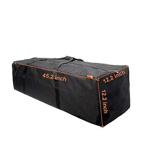 INFANZIA 45 Inch Zipper Duffel Travel Sports Equipment Bag, Waterproof Oversize, Black 4 INFANZIA 45 Inch Zipper Duffel Travel Sports Equipment Bag, Waterproof Oversize, Black - Image 4