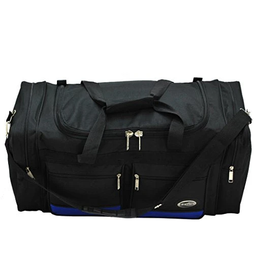 30-Inch Two-Tone Sports Duffel Bag/Travel Duffel/ In 3 Colors (Black/Blue) 2 30-Inch Two-Tone Sports Duffel Bag/Travel Duffel/ In 3 Colors (Black/Blue) - Image 2