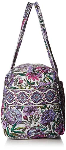 Vera Bradley Iconic Large Travel Duffel, Signature Cotton, Lavender Meadow 4 Vera Bradley Iconic Large Travel Duffel, Signature Cotton, Lavender Meadow - Image 4