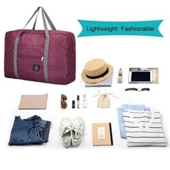 G4Free Lightweight Foldable Travel Duffel Bag Carry-on Luggage Airlines Trip Tote Bag Accessories -Luggage Factory 41fZae0DB 2BL