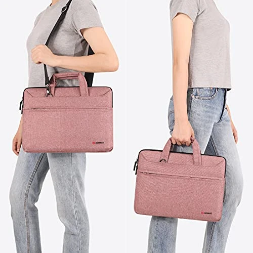 DOMISO 10.1 Inch Laptop Sleeve Shoulder Bag Water-Resistant Messenger Bag Business Briefcase For 9.7"10.5"11"iPad Pro,iPad Air 3 10.5, IPad Pro 10.5, IPad 1/2/3/4/5/6,Lenovo Yoga Book, Pink 2 DOMISO 10.1 Inch Laptop Sleeve Shoulder Bag Water-Resistant Messenger Bag Business Briefcase For 9.7"10.5"11"iPad Pro,iPad Air 3 10.5, IPad Pro 10.5, IPad 1/2/3/4/5/6,Lenovo Yoga Book, Pink - Image 2