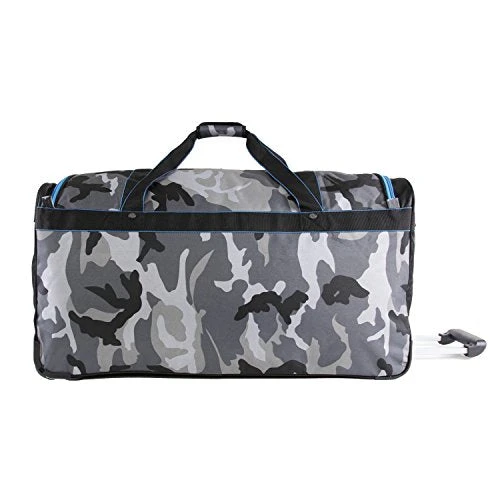 Ecko Unltd. Men's United 32" Large Rolling Duffel Bag, Grey Camo/Blue, One Size 2 Ecko Unltd. Men's United 32" Large Rolling Duffel Bag, Grey Camo/Blue, One Size - Image 2