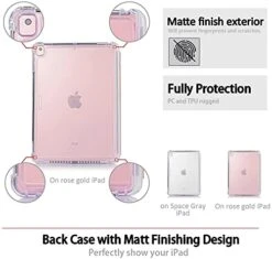 Valkit IPad Pro 9.7 Case 2016 (Old Model), Smart Slim Stand Translucent Frosted Back Cover For Apple IPad Pro 9.7 Inch (A1673 A1674 A1675) With Auto Wake/Sleep, Navy Blue -Luggage Factory 41hfUgoFgHL