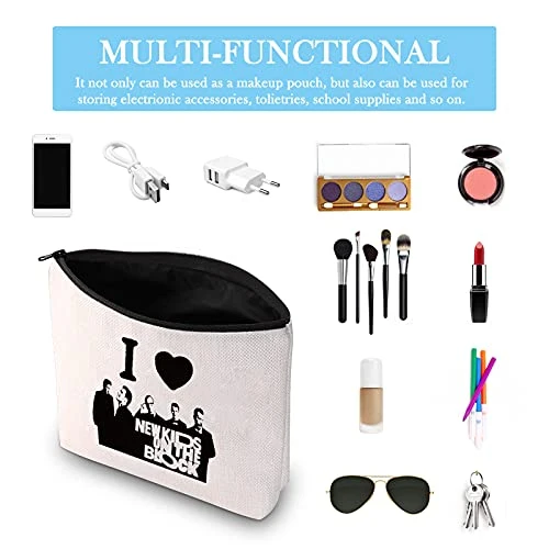 Novelty Inspired Cosmetic Bag I Love New Kid On Black Gift For Women 7 Novelty Inspired Cosmetic Bag I Love New Kid On Black Gift For Women - Image 7